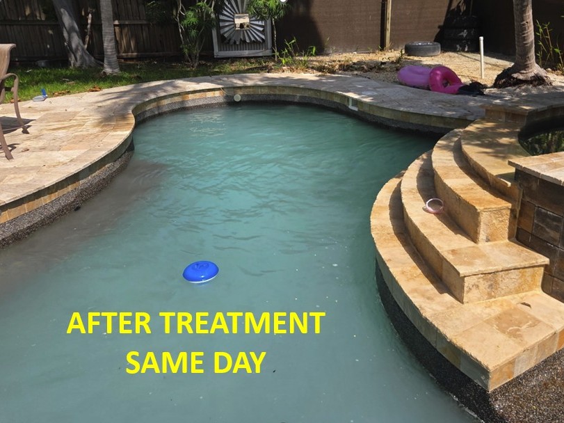 lake worth green pool same day after treatment