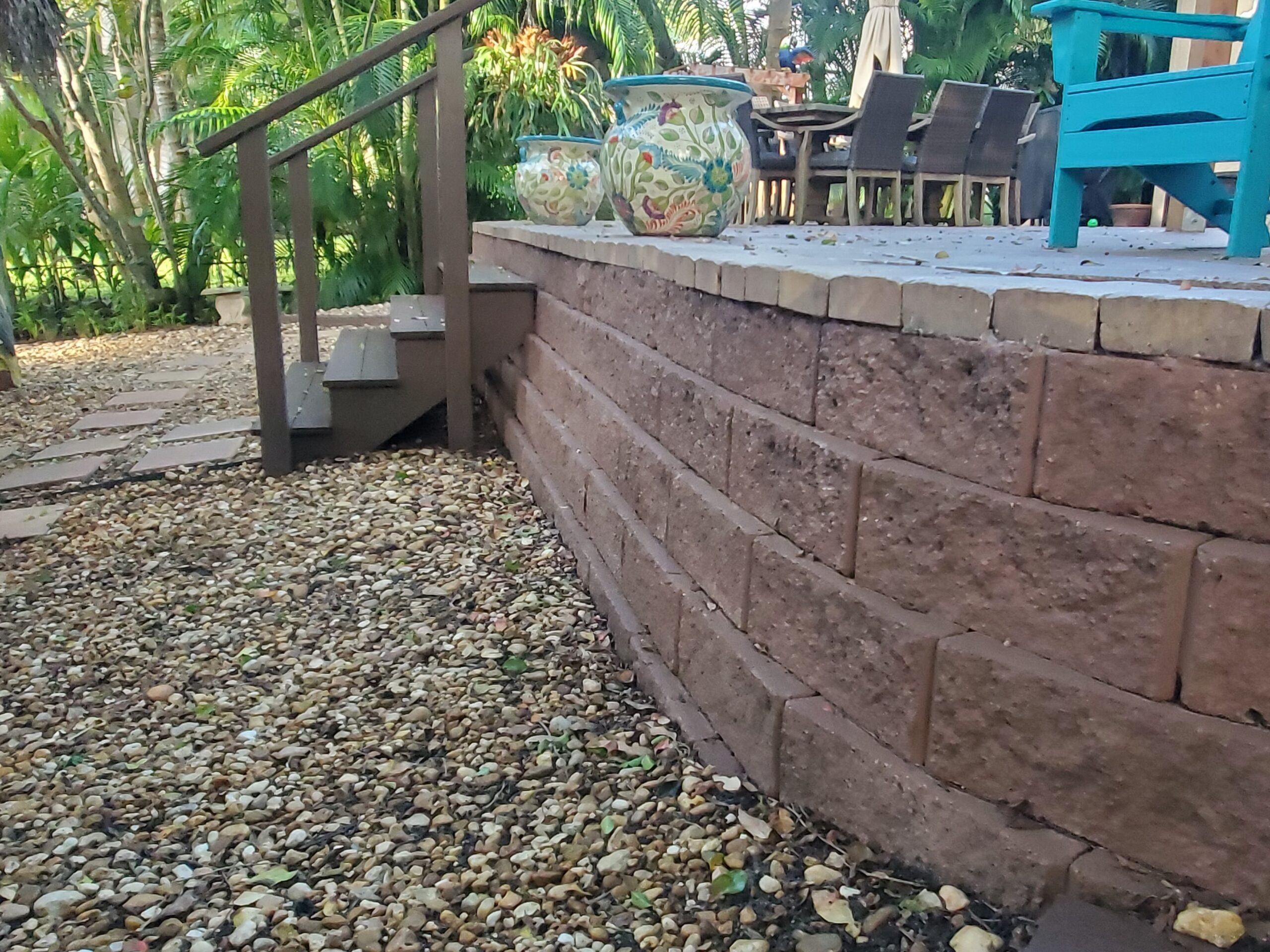 retaining wall side view